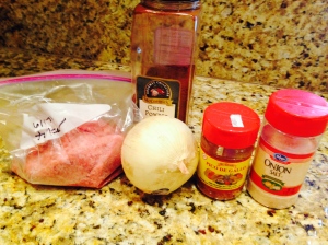 Ingredients for the meat